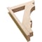 Ekena Millwork 6-in W x 26-in D x 38-in H Balboa Slat Rough Cedar Woodgrain TimberThane Outlooker, Primed Tan OUTUR060X26X38BOA24RCPR - alternate 6